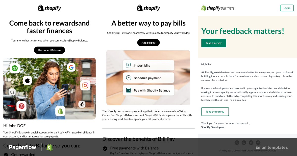 Shopify email templates
